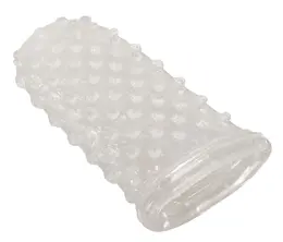 You2Toys Finger Sleeve Textured Silicone Stimulation Accessory Clear