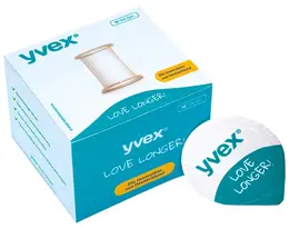 yvex Love Longer 10pcs Intimate Comfort Sleeves for Men, Latex, 5cm