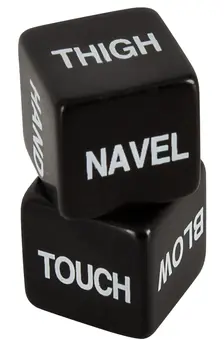You2Toys Dice Set 2pcs Black - Acrylic Game Cubes 1.6cm