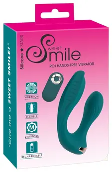 Sweet Smile Multi-Funkcioni Dvostruki Vibracioni Sistem Roze 17cm Daljinski Upravljač