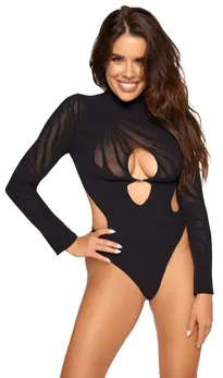 Cottelli FANTASY S-L Ženski Bodysuit sa Rinstoun Detaljima, Crni