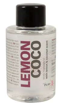 Just Play Lemon Coco Massage Oil 50ml - Exotic Scent, Vegan Formula