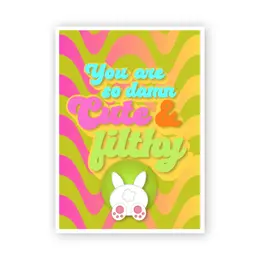 Warm Human Greeting Card - You Are So Cute & Unique, Playful Design