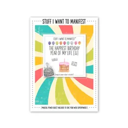Warm Human Manifest Birthday Greeting Card - Positive Message