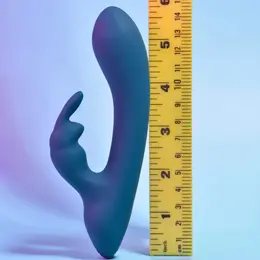 Playboy Lil Rabbit Deep Teal Dvomotorni kompaktni silikonski masažer
