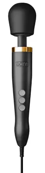 Doxy Die Cast Wand Matte Black & Gold - Premium Metal Massager 37cm