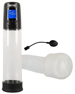 Mr. Boner Automatska Vibrirajuća Vakuum Pumpa sa LED Displejom, Transparentna 28.7cm