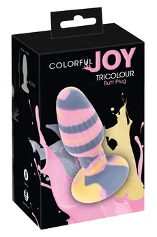 You2Toys Joy Tricolour Silicone Plug with Suction Base 11.5 cm