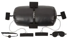Bad Kitty Bondage Barrel SM Set - Padded Restraint System, Black