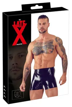 LateX Muške Lateks Gaćice Crne S - Anatomski Dizajn, Debljina 0.4 mm
