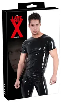 LateX Latex majica XL crna uniseks klasični dizajn sa kratkim rukavom