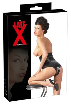 LateX Do Struka Gaćice Model M Crne - Otvorenog Međunožja, Prirodni Lateks