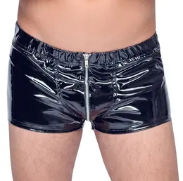 Black Level Vinilne pantalone RV S - Sjajno crne, metalni rajsferšlus, Veličina S