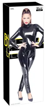 Black Level Vinil Bodisutn Crni XL sa Celodrživim Dvosmernim Patent Zatvaračem