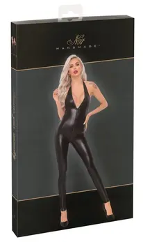 Noir Handmade M Jumpsuit Snakeskin-Effect, Halterneck, 3-Way Zip