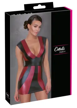 Cottelli Collection PARTY Haljina Crvena/Crna XL - Pripijeni Mat Izgled