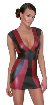 Cottelli Collection PARTY Haljina Crvena/Crna XL - Pripijeni Mat Izgled