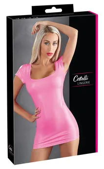 Cottelli Collection haljina vruće roze L - rastegljivi kroj, široki dekolte