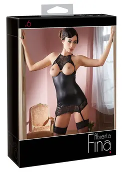 Cottelli Collection lingerie haljina L otvorenih čašica sa čipkom i rhinestone-om