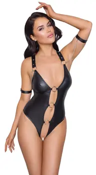 Cottelli Bondage Body L Crni - Podesivi Mat Izgled sa Okovima
