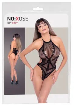 NO:XQSE Mesh Bodysuit Black S-L - Seamless Harness Design