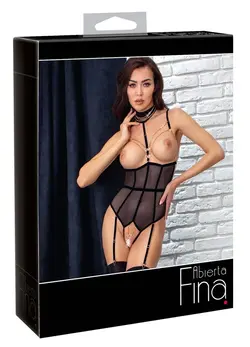 Abierta Fina Body Decoration M - Otvorena čašica, podesive somotne trake