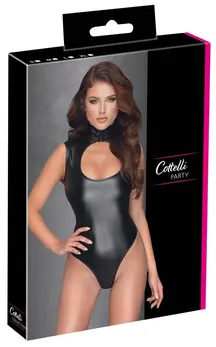Cottelli PARTY Body Cut-Out XL Matte Look, High Leg, Stand-Up Collar
