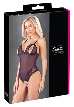 Cottelli Collection Body M Poluprovidna Čipka, Otvoreni Dizajn, Podesiv