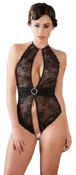 Cottelli Collection Body M Crni providni sa rhinestone detaljima