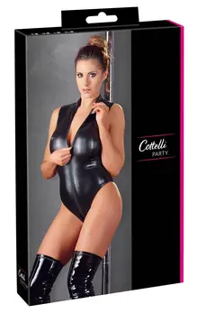 Cottelli Collection Wetlook Body XL sa dvosmernim rajsfešlusom crni