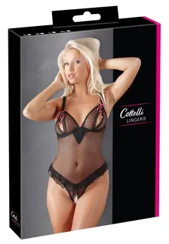 Cottelli Collection Body 85B/L Black-Pink Open Design Adjustable Fit