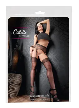 Cottelli Collection Čarape 20 Denier Sjajne Crne Klasični Finiš