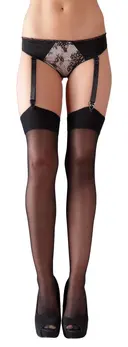 Cottelli Collection Čarape Crne 20 Denier Klasični Vrh L/XL