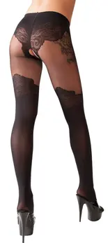 Cottelli Legwear crne otvorene hulahopke mat i providne 40/20 den