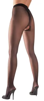 Cottelli LEGWEAR prozirne crne hulahopke 20 den otvorenog dizajna veličina 4