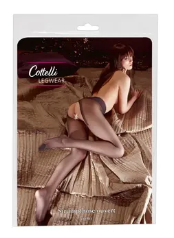 Cottelli Legwear crne hulahopke otvorenog dizajna veličina 3 poliamidna mešavina