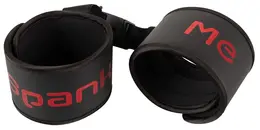 Bad Kitty Adjustable Soft Handcuffs with Strap - Black & Red Design