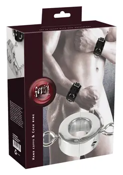 You2Toys Steel Dual Chain System - Adjustable Cuffs & 6 cm Ring Set