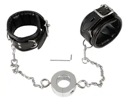 You2Toys Steel Dual Chain System - Adjustable Cuffs & 6 cm Ring Set