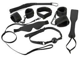 Bad Kitty bondage set od 7 delova podesiv od veštačke kože crni