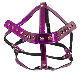 ZADO Head Harness Metallic Fuchsia Adjustable with Rhinestone Accents