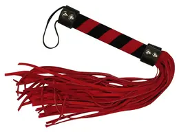 You2Toys Crveni i Crni Mini Flogger sa Tekstilnom Drškom 38cm