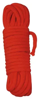You2Toys Crveno Bondage Uže 10m - Pamučno Pleteno, Prečnika 0.7cm