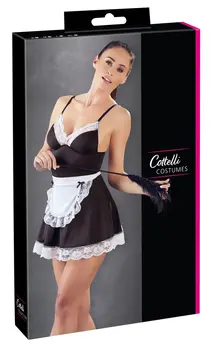 Cottelli Collection Maid Dress XL Klasična Crno-Bela Podesivo Prijanjanje