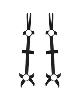 Obsessive Armares Strappy Black Arm Sleeves, Adjustable, Above Elbow