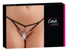 String Starfish M/L - Dizajn sa Trakama i Dekorativnim Biserima, Crna