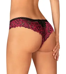 Obsessive Rosenty Lace Panties Black/Rose Gold M/L Soft Comfort Fit