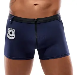 Svenjoyment Boxer Briefs Police Style Dark Blue L - Stretch Material