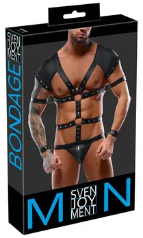 Svenjoyment Bondage Body pojas set M Podesivi Mat crni