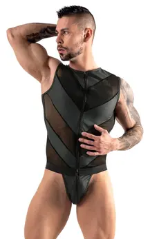 Svenjoyment Men's Powernet Jock Playsuit XL with 3-Way Zip, Matte Finish
